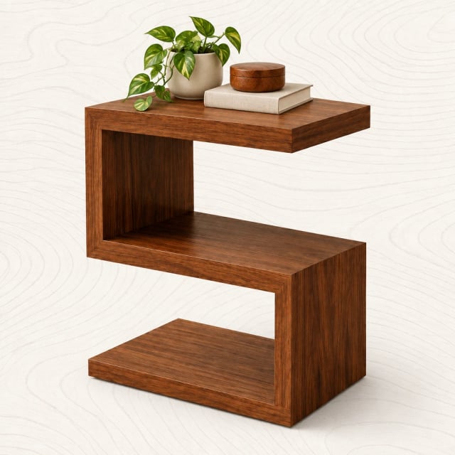 S shape side table