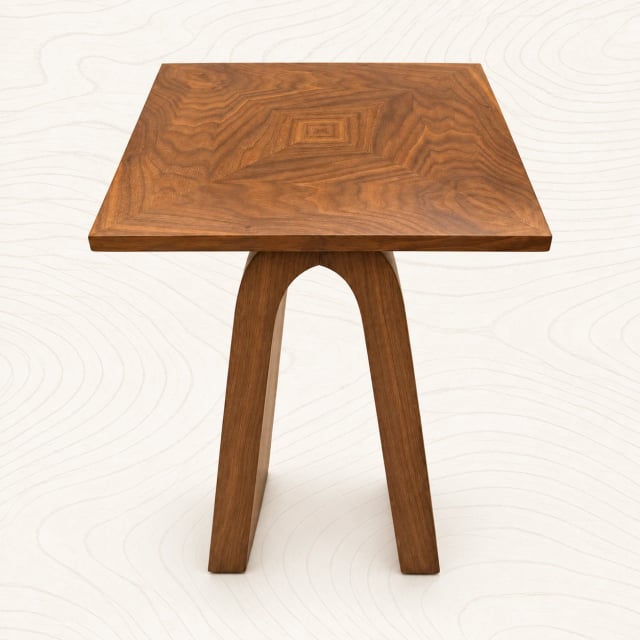 Arco Walnut Side Table