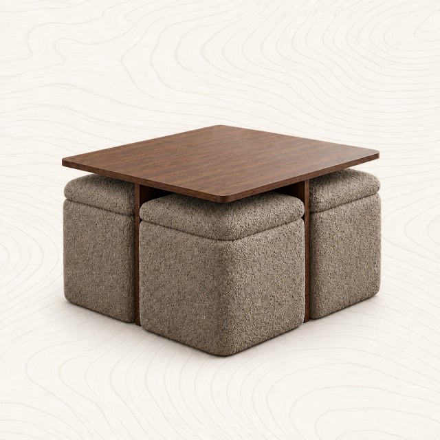 Couch side storage table