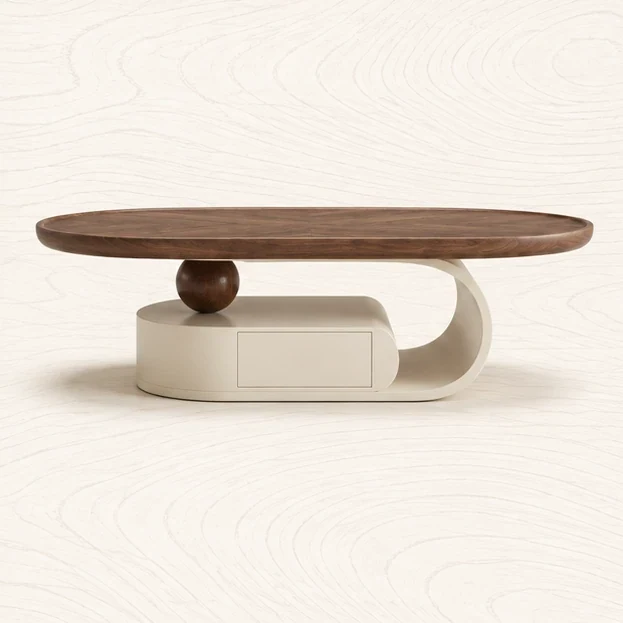 Crescent Plinth Coffee Table