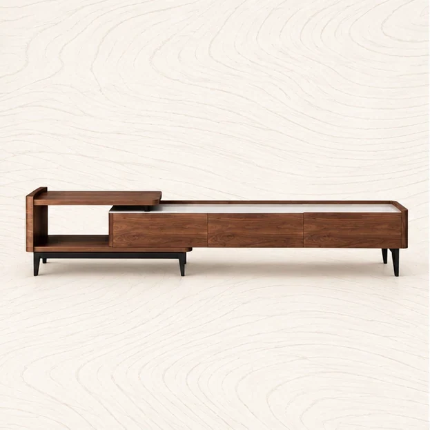 Walnut Linear Media Console