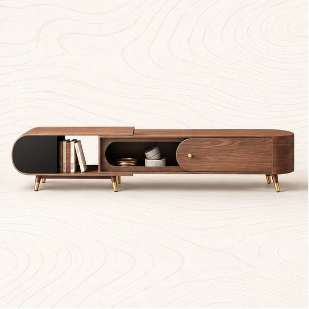 Arc Walnut Media Console