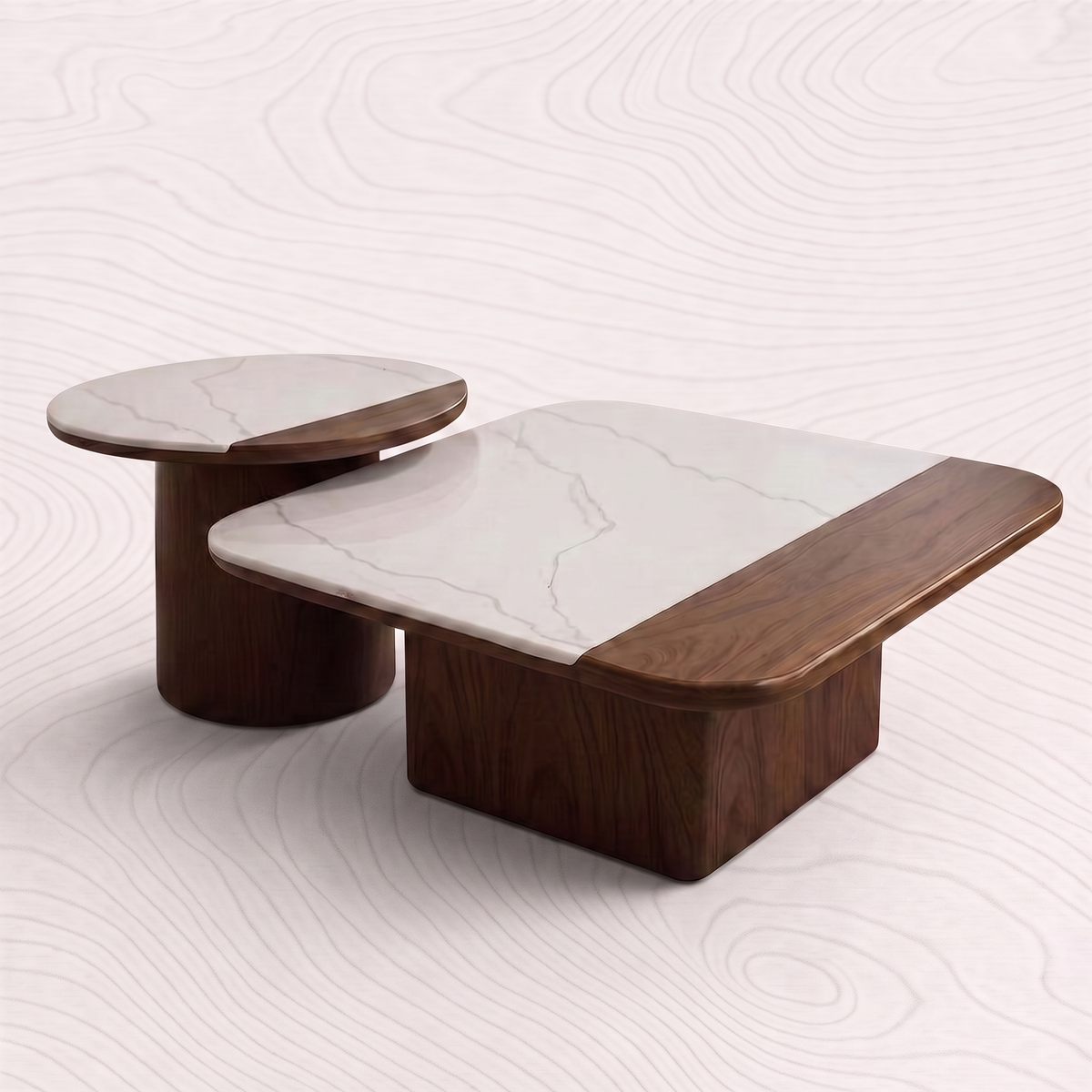 Center table wooden — Front three-quarter — VARO br5ryi