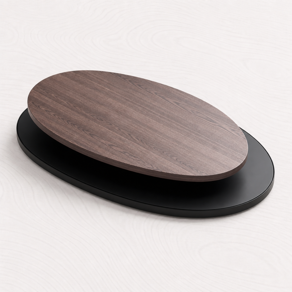 Minimalistischer Designer-Couchtisch Pebbles — Opposite three-quarter — VARO zfo3xd