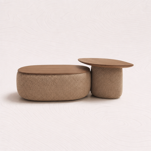 Coffee table with pouf — Side profile — VARO 42dm76