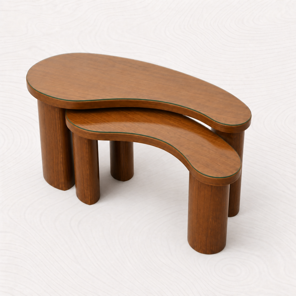 Organic nesting tables — Rear three-quarter — VARO saz0wz