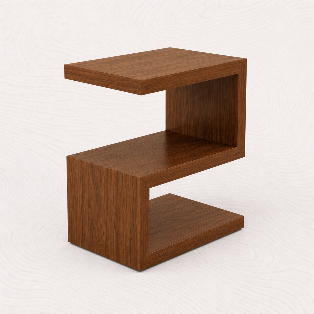 S shape side table — Opposite three-quarter — VARO f78k59