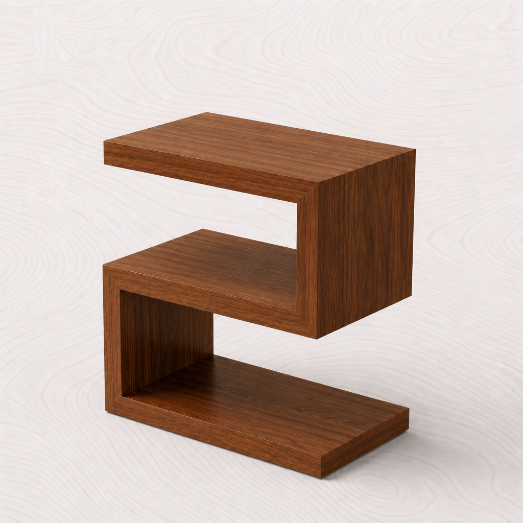 S shape side table — Rear three-quarter — VARO nh3tpi