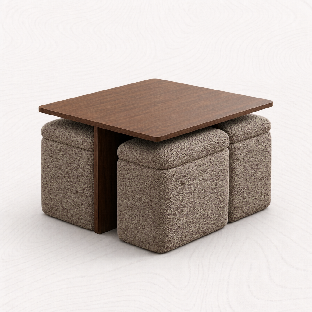 Couch side storage table — Opposite three-quarter — VARO et47zr
