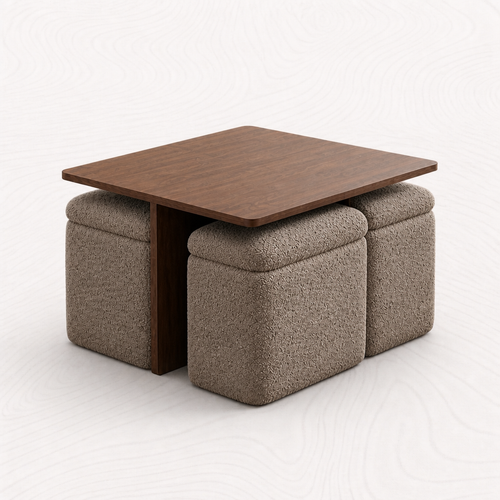 Couch side storage table — Opposite three-quarter — VARO et47zr