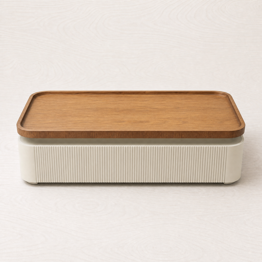 Fluted coffee table