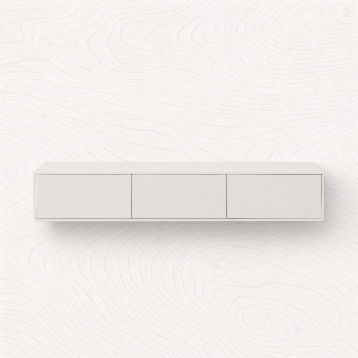 Floating TV unit — studio image, background digitally edited